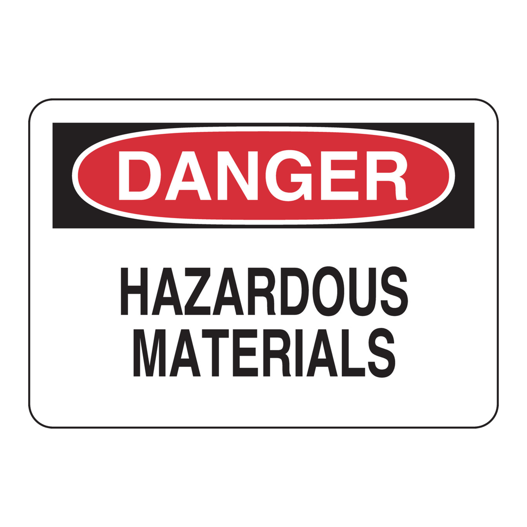 Brady DANGER Hazardous Materials Sign