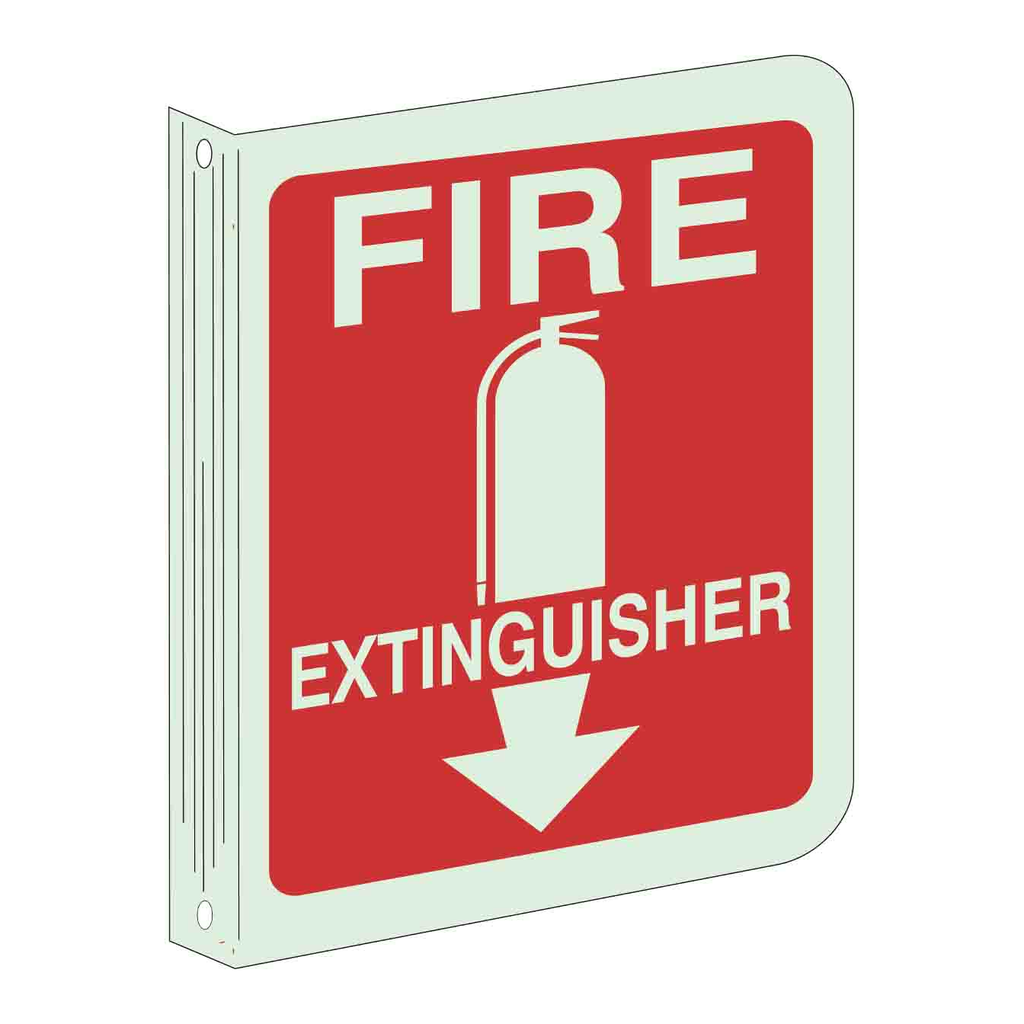 Brady BradyGlo L Red, Fire Extinguisher Sign