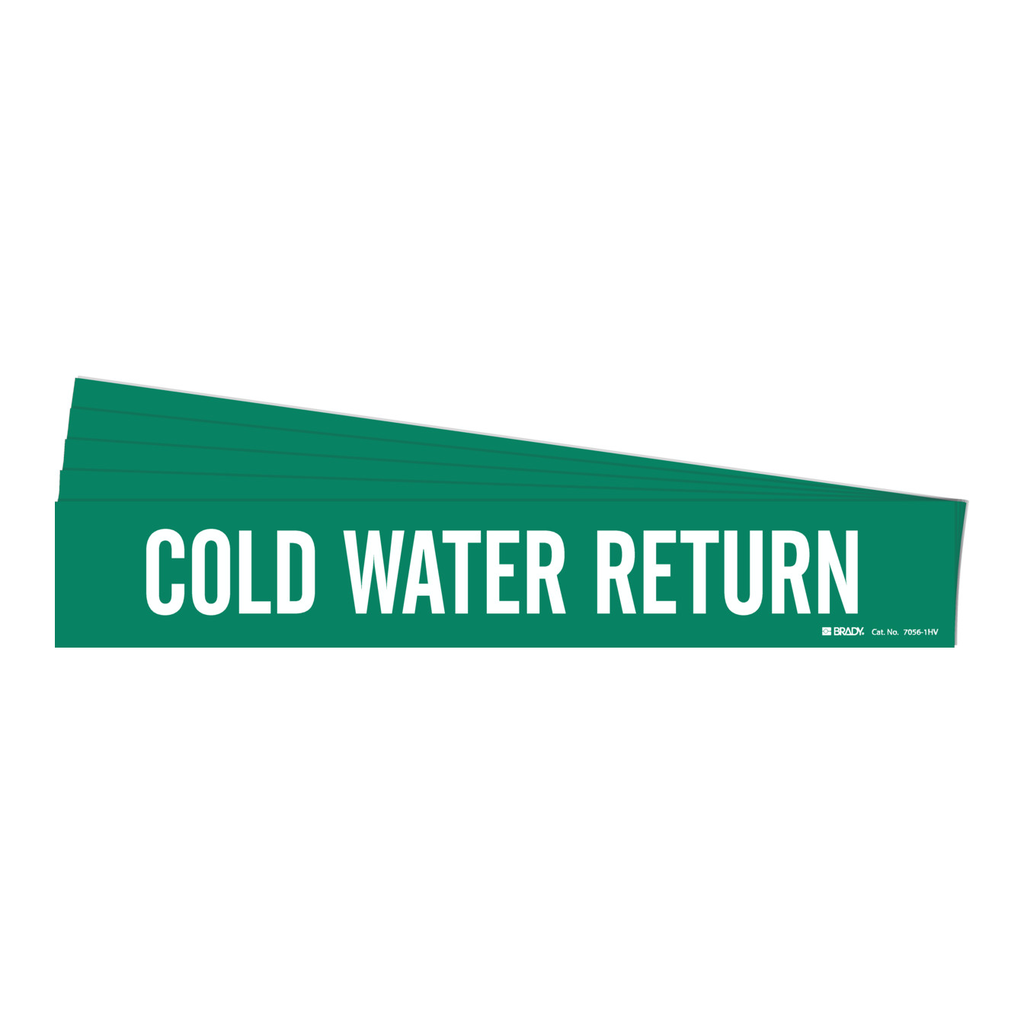 Brady COLD WATER RETURN Pipe Marker