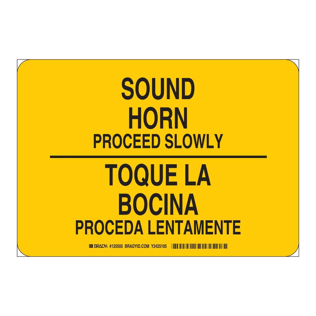 Brady Bilingual Sound Horn Proceed Slowly Sign