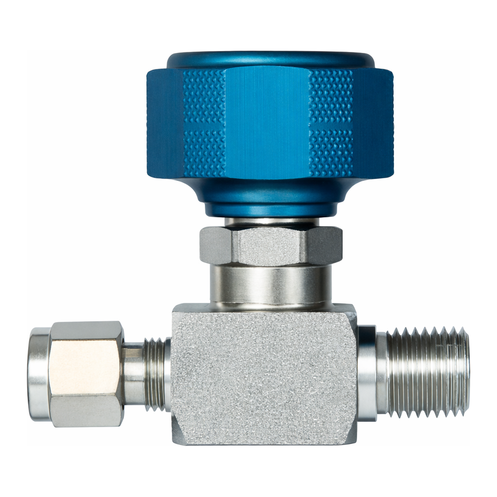 Restek Sample Cylinder Valve UHP, 1/4in Male NPT x 1/4in Male Compression, 5000psig DOT press rat