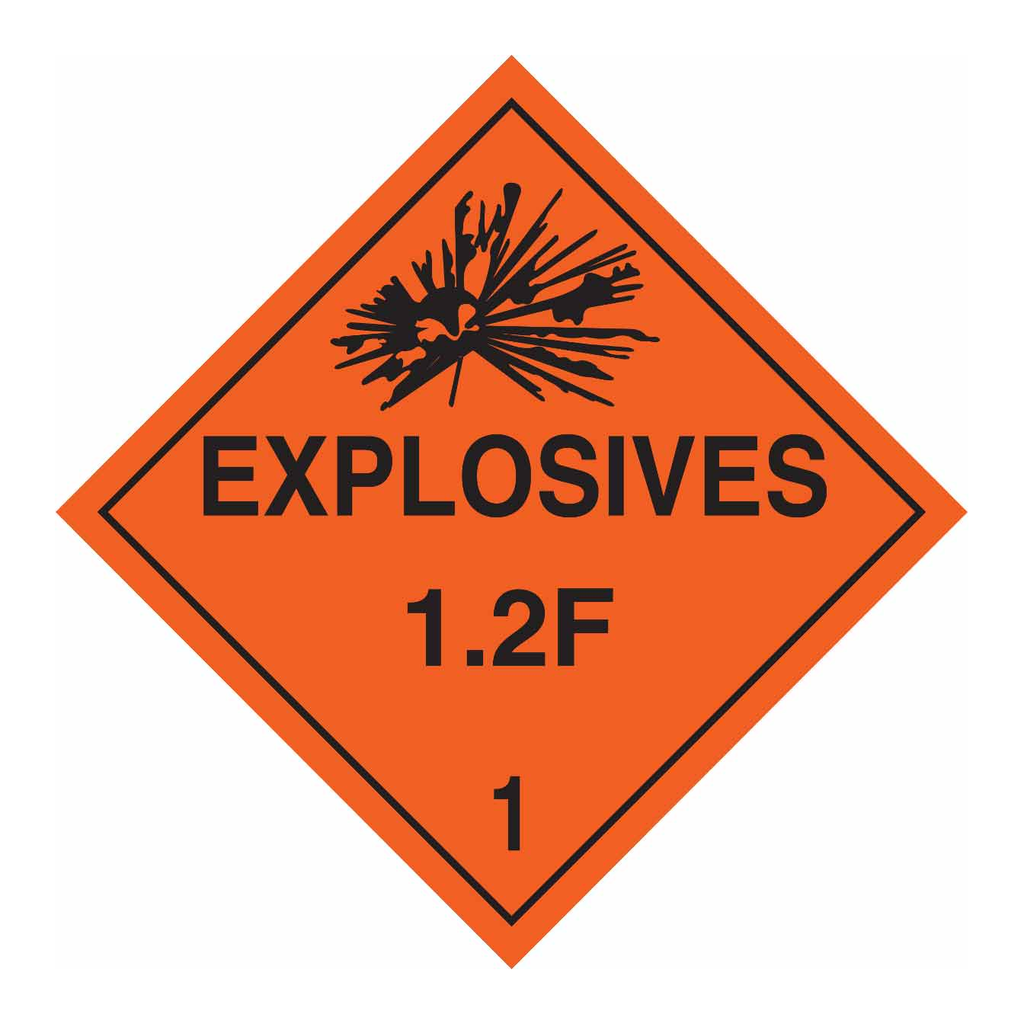 Brady Explosives 12F 1 Sign