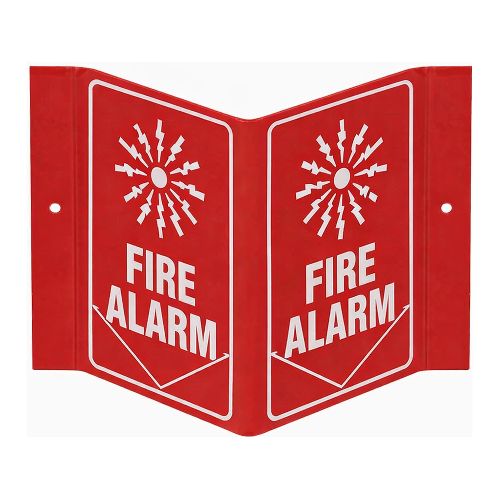Brady V FIRE ALARM Sign