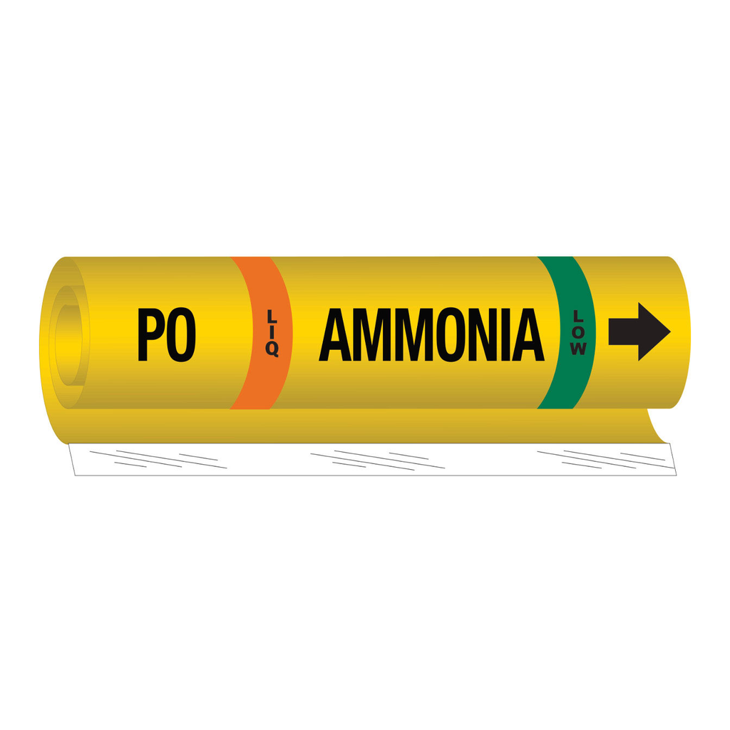 Brady PO LIQ AMMONIA LOW Pipe Marker