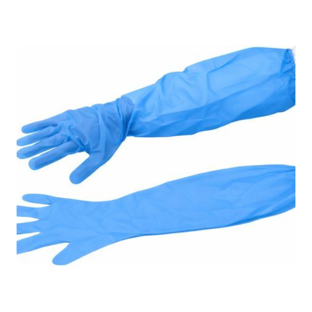 AS ONE SF Polyethylene Long Glove, Blue, 600mm, SF 폴리에틸렌 긴장갑