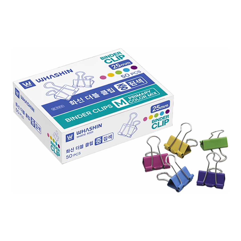 OFFICENEX 화신 더블클립 중(원색/25mm/50PCS)