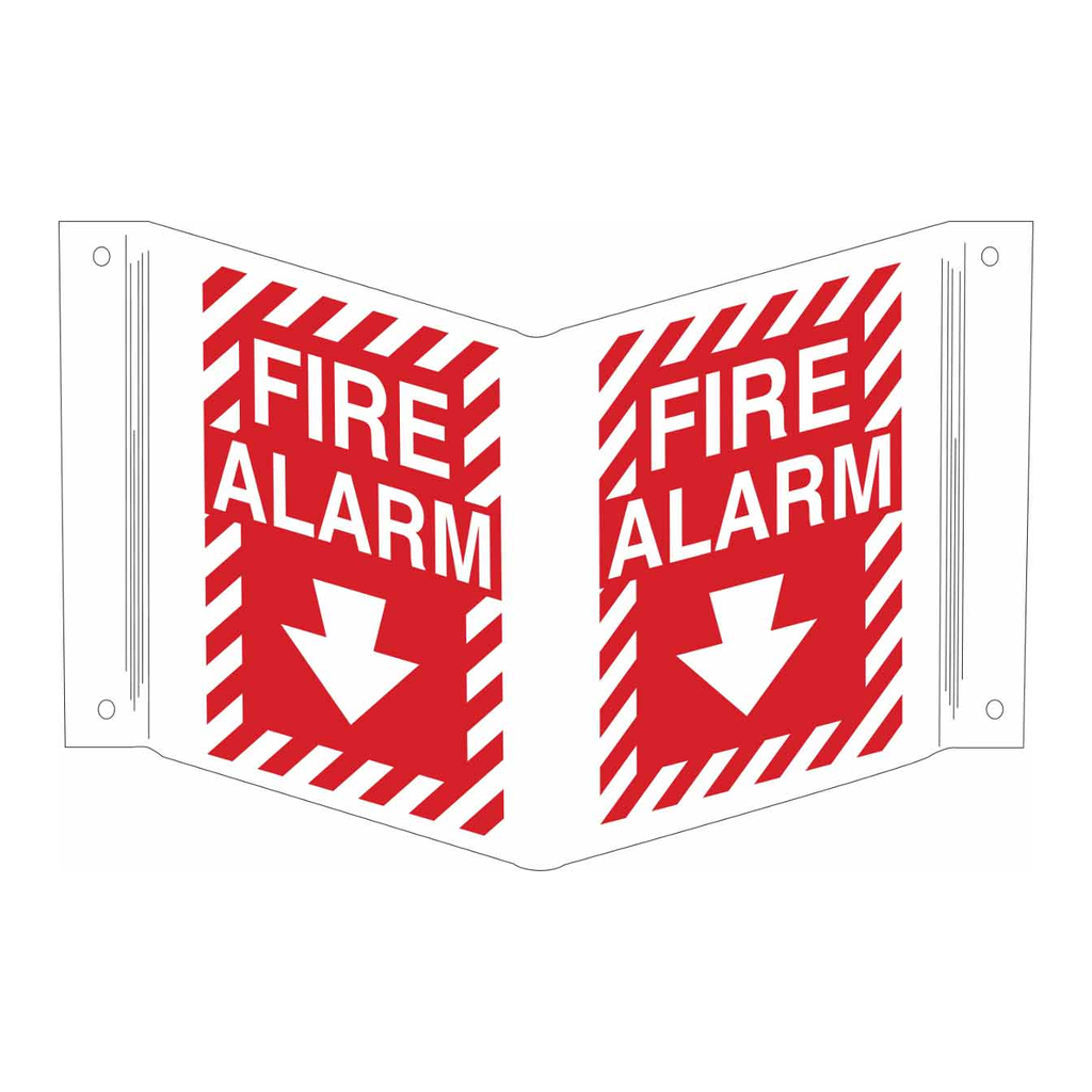 Brady V Fire Alarm Sign
