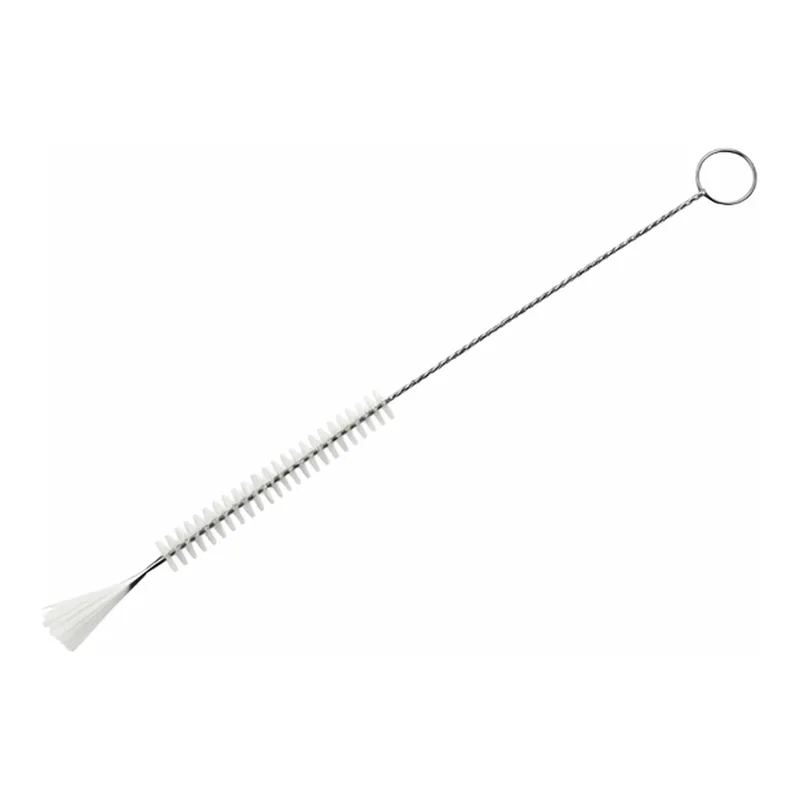 AS ONE Syringe Wash Brush (PBT Hair) WHITE 160 x 50 x φ7 mm