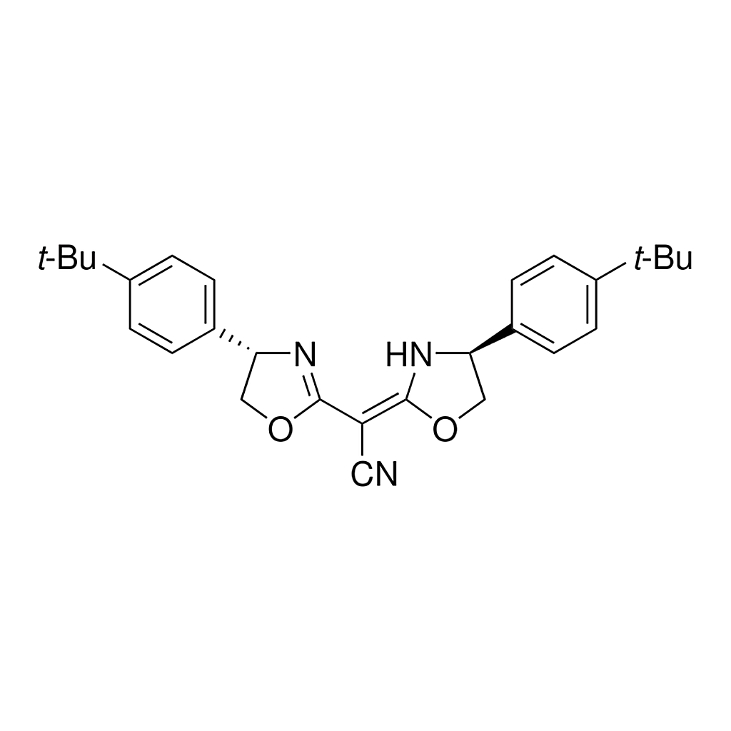 Merck (4S)-(+)-4-[4-(tert-butyl)phenyl]-alpha-[(4S)-4-[4-(tert-butyl)phenyl]-2-oxazolidinylidene]-2-oxazolineacetonitrile