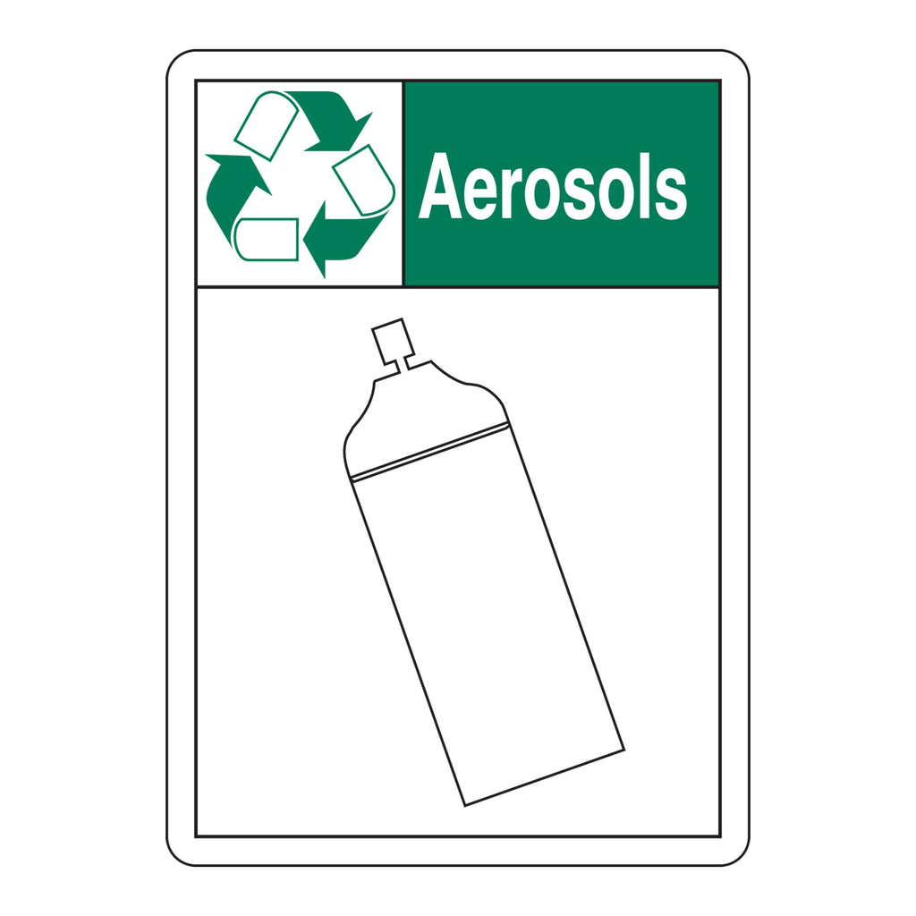 Brady Recycling Aerosols Sign
