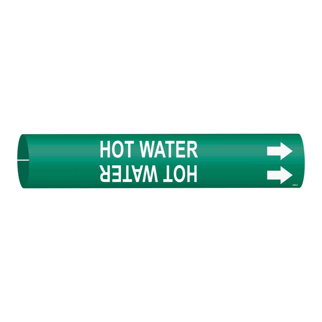 Brady HOT WATER Snap-On Pipe Marker
