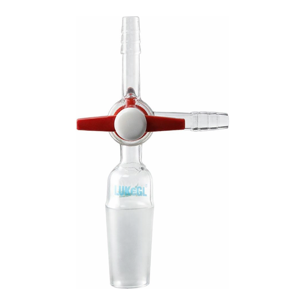 Adapter, with Three-way Glass or PTFE Cock 유리 or 테프론 삼방 콕크, LukeGL