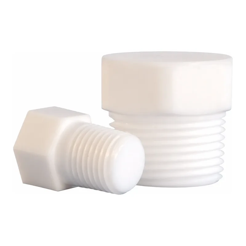 PTFE Blanking Nut Stopper, NPT Thread PTFE 반응조 커버 Blank Neck용 마개