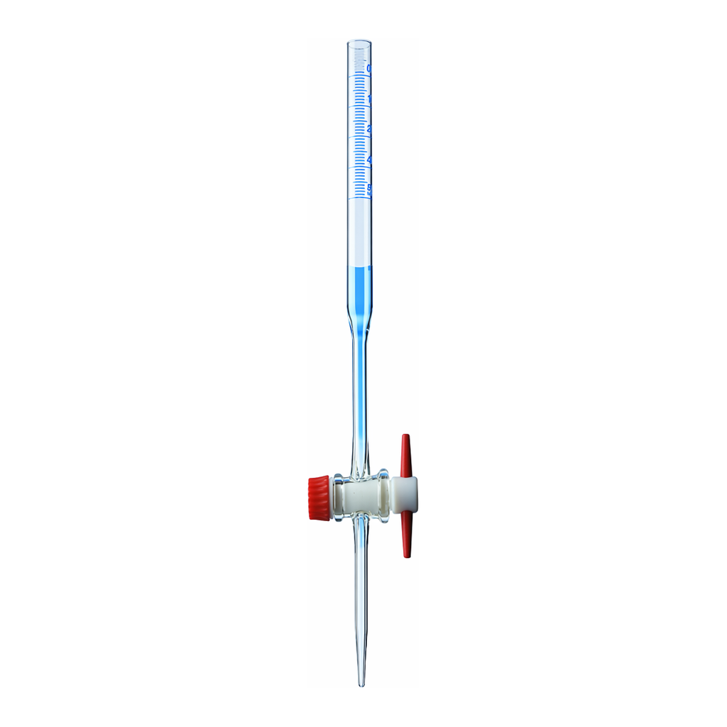 PTFE Cock Buret 테프론 콕크 뷰렛, Class AS + Batch 보증서