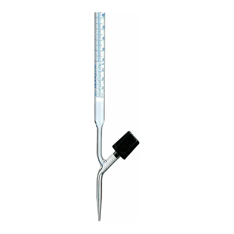 PTFE Needle Valve Buret 니들밸브형 투명 뷰렛, Class AS + Batch 보증서