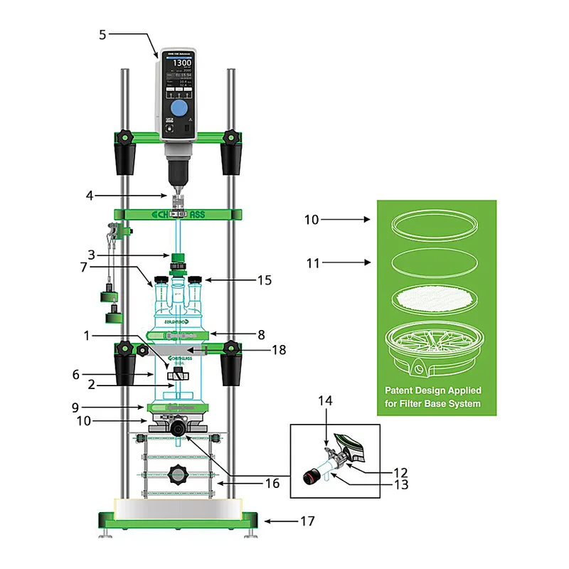 Small Scale Filter Reactor Sytem, Unjacketed 소형 반응 시스템, 필터부착형