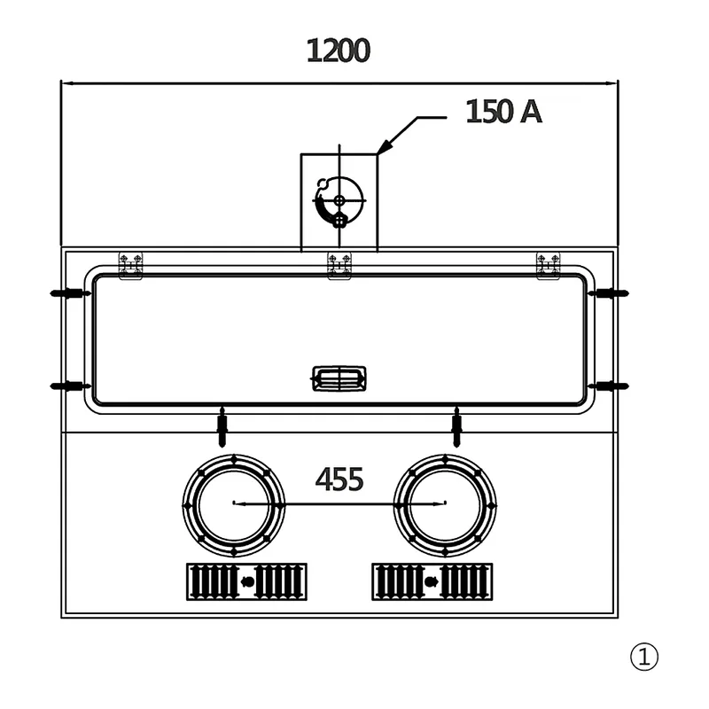 PVC Glove Box with Exhaust Line 배기형 내산용 글러브 박스