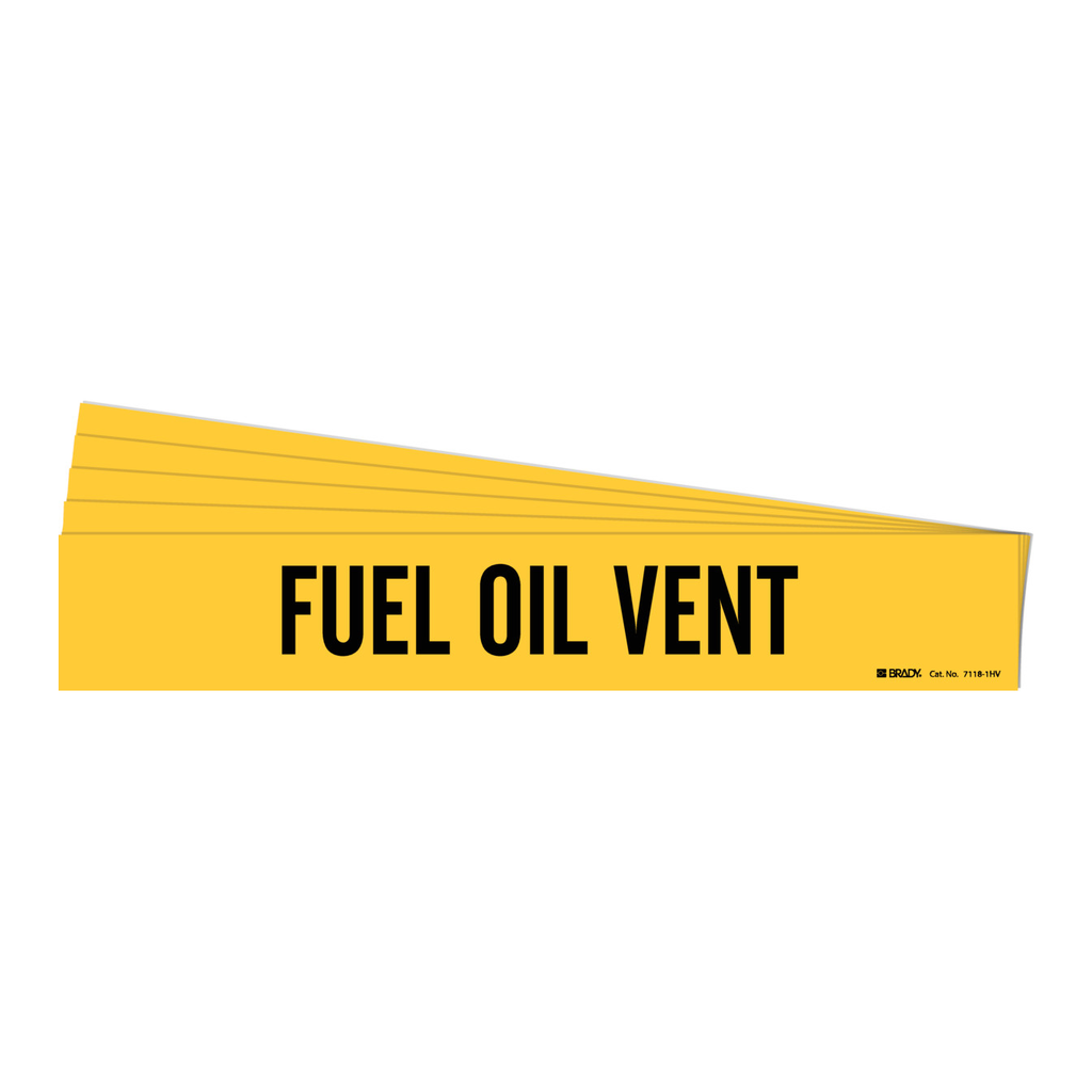 Brady FUEL OIL VENT Pipe Marker