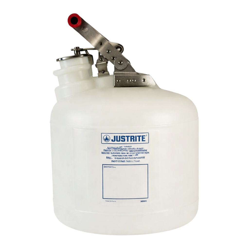 Thermo Fisher Scientific Nonmetallic Self-Close Corrosive Safety Containers, Fittings: Stainless steel; Capacity: 2.50 gal.(9.5L)