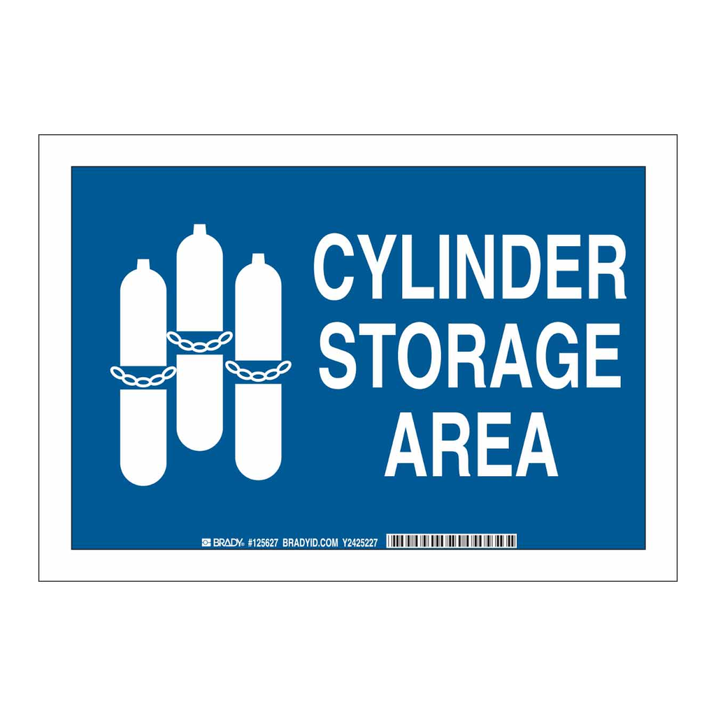 Brady Cylinder Storage Area Sign