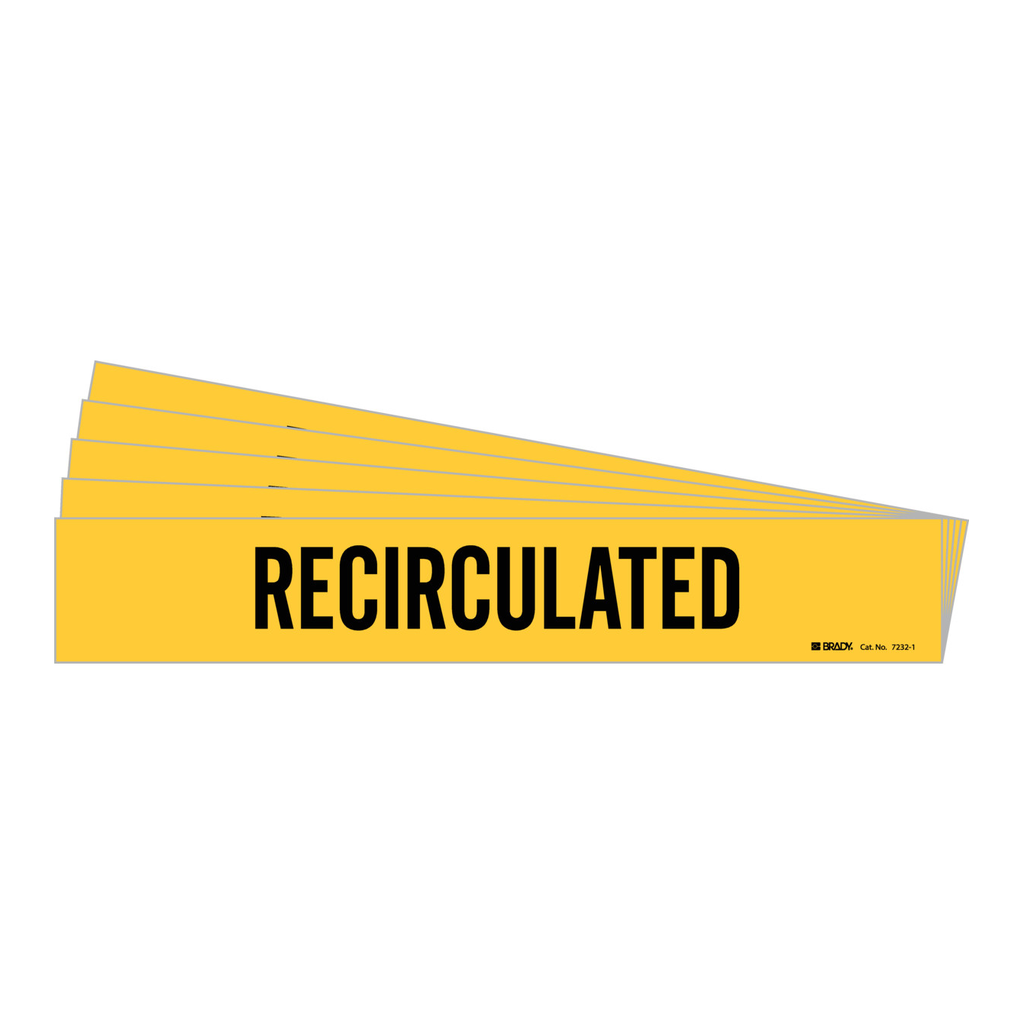 Brady RECIRCULATED Pipe Marker