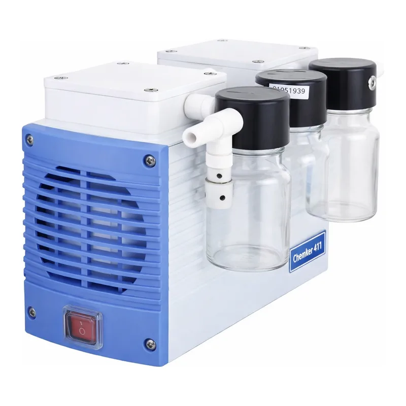 AS ONE Chemical Resistant Vacuum Pump(High Vacuum Trap Bottle Included Type), 내약품성 진공 펌프(고진공, 트랩 병 부속 타입)