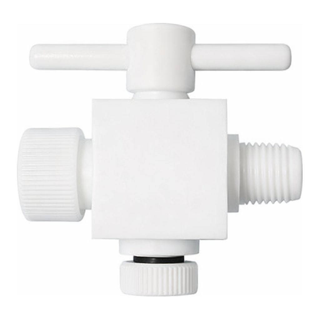 AS ONE Asflon(R) YK Connection Half Male Screw Cock Three-Way