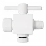 AS ONE Asflon(R) YK Connection Half Male Screw Cock Three-Way