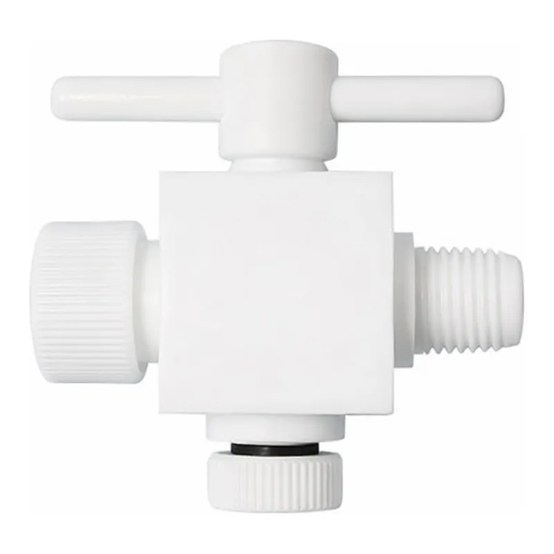 AS ONE Asflon(R) YK Connection Half Male Screw Cock Three-Way
