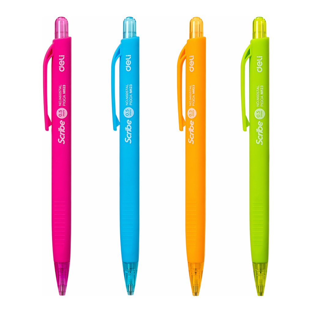 OFFICENEX DELI EU60200 스크라이브 칼라 샤프펜슬 0.5mm(색상랜덤/블루,핑크,그린,오렌지)