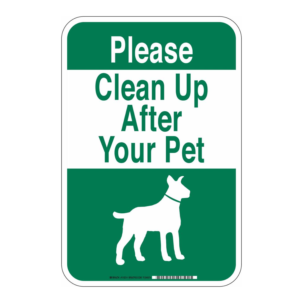 Brady Please Clean Up After Your Pet Sign