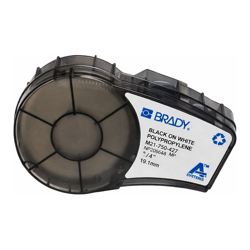 Brady Chemical Resistant Cryogenic Polypropylene Laboratory Labels with Ribbon for M21 Printers