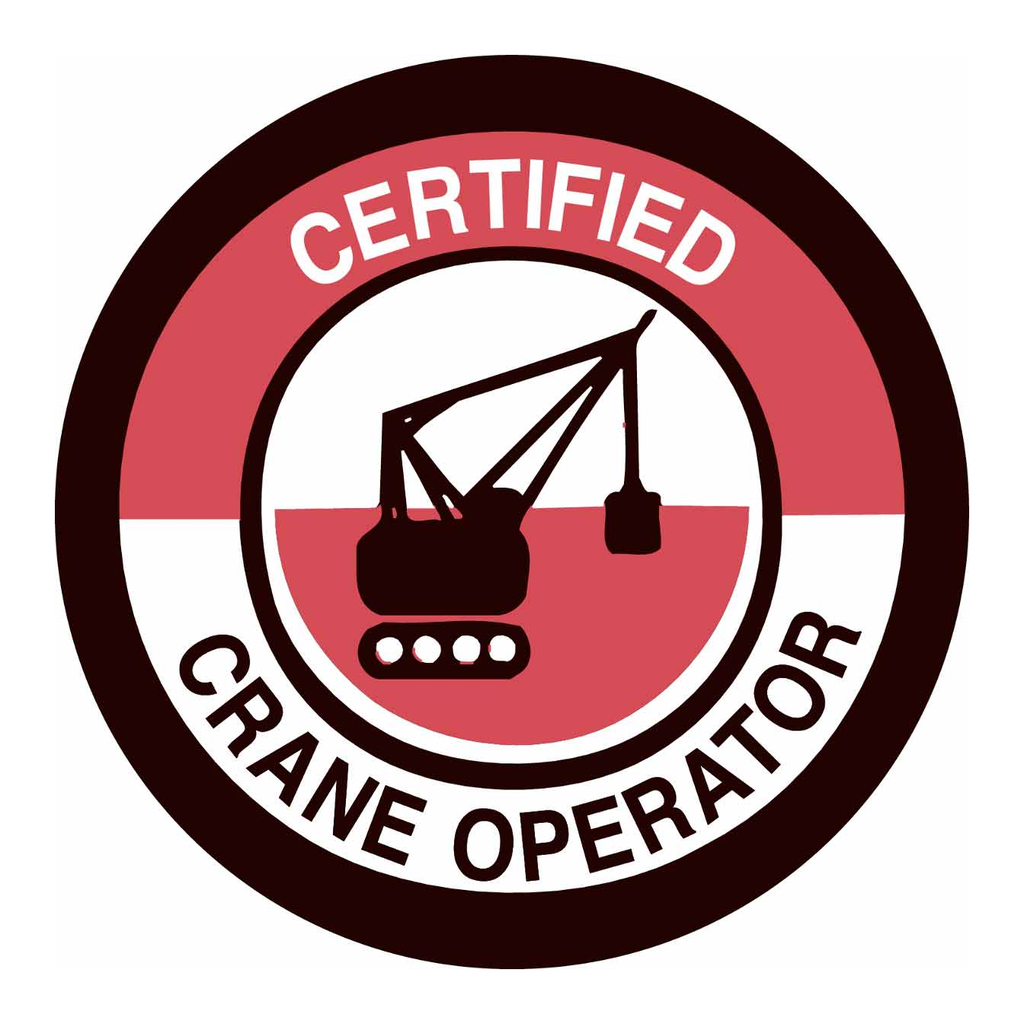 Brady CERTIFIED CRANE OPERATOR Hard Hat Labels