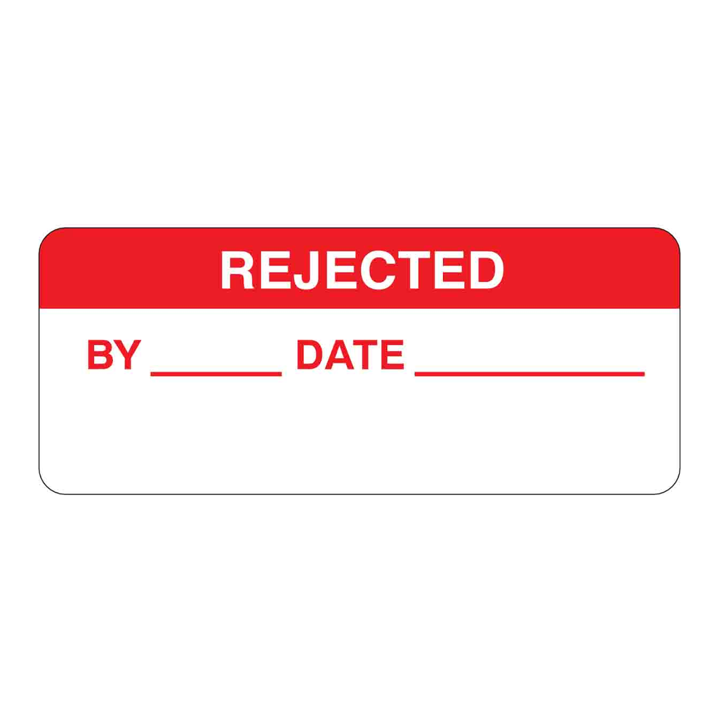 Brady REJECTED BY: DATE: Write-on Inspection Labels
