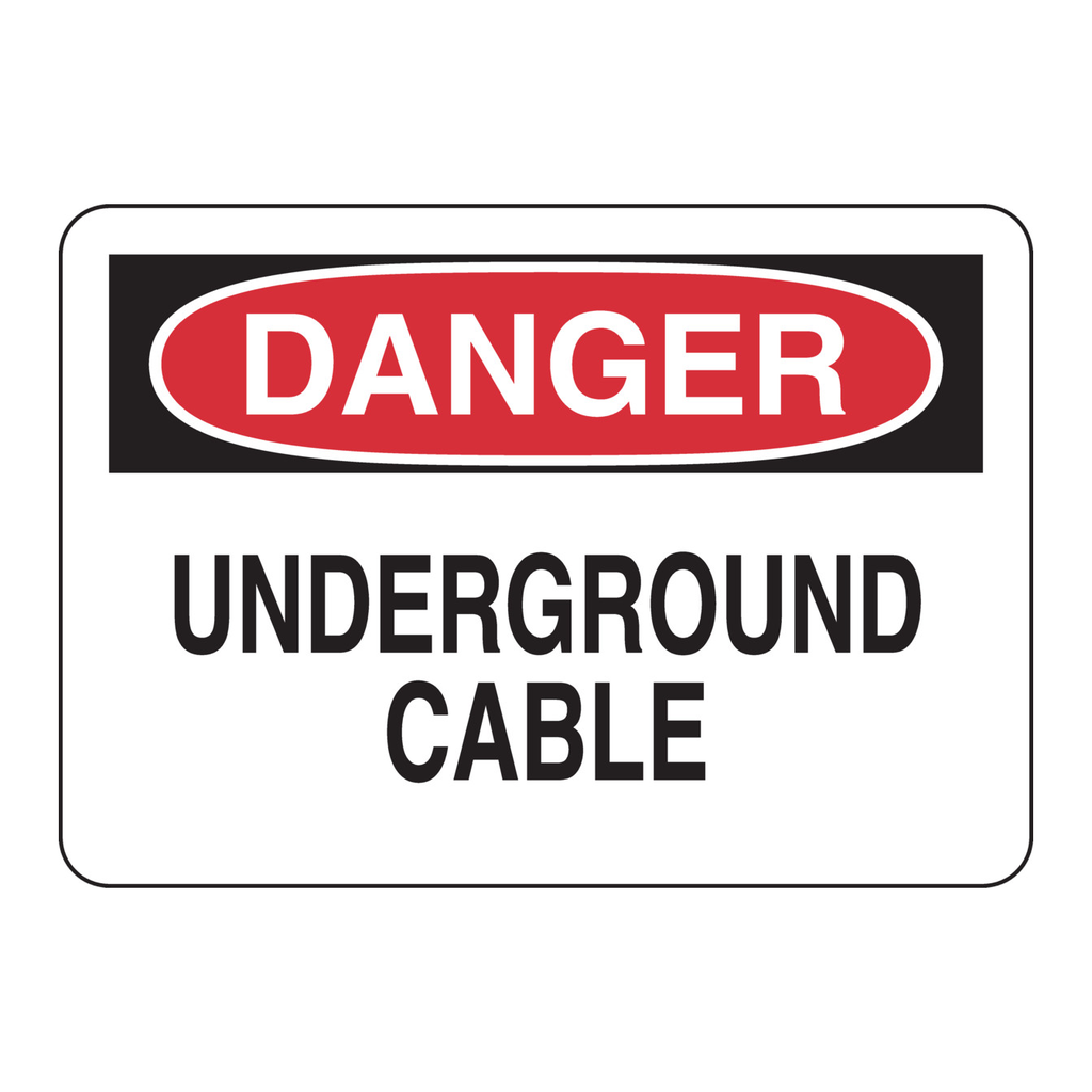Brady DANGER Underground Cable Sign