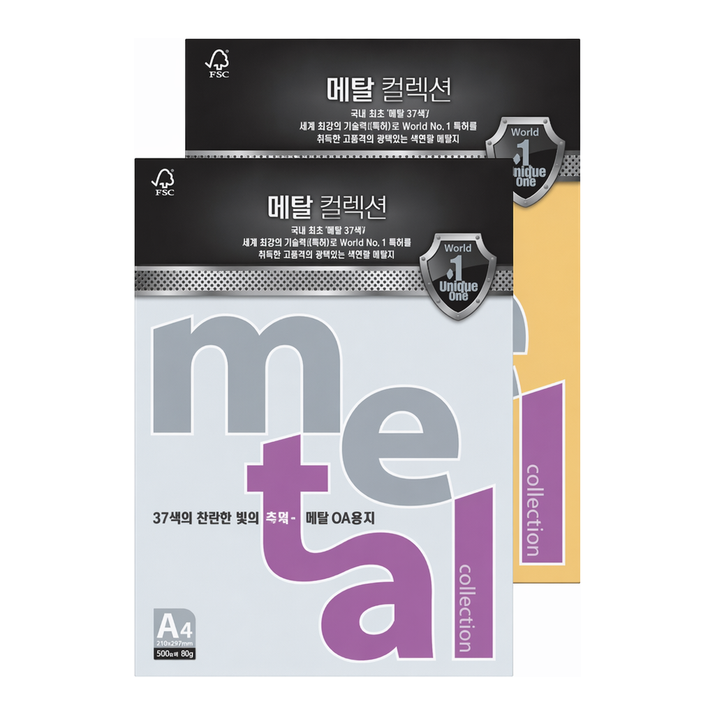 OFFICENEX 메탈컬렉션 (MJ15/A4/120g/캔들라이트크림/10매/팩/삼원)