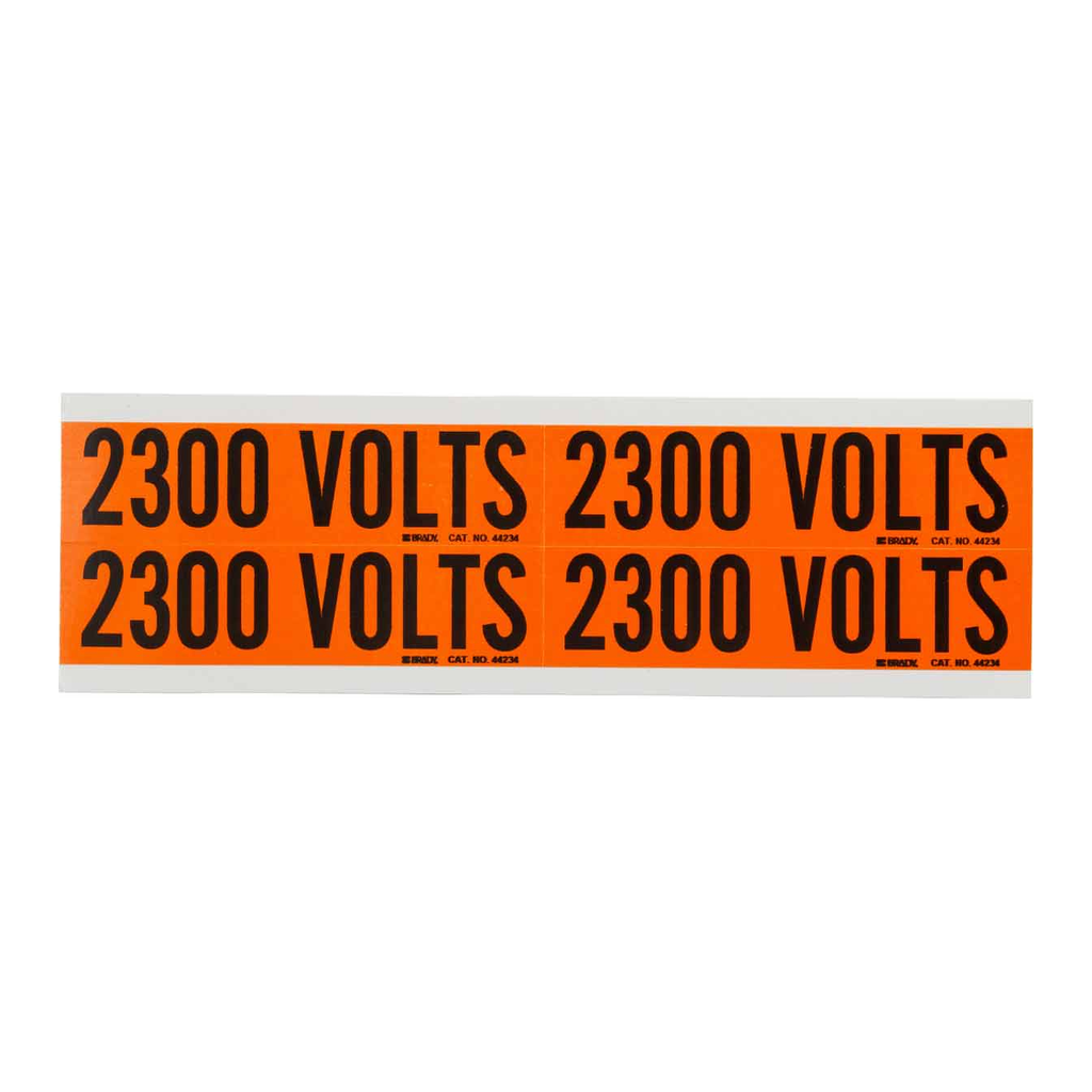 Brady 2300 Volts Conduit and Voltage Labels