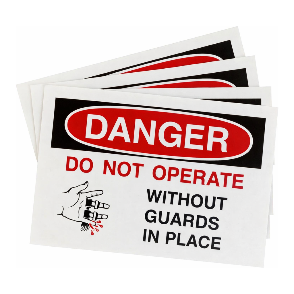 Brady DANGER Do Not Operate Without ut Guard Package 5