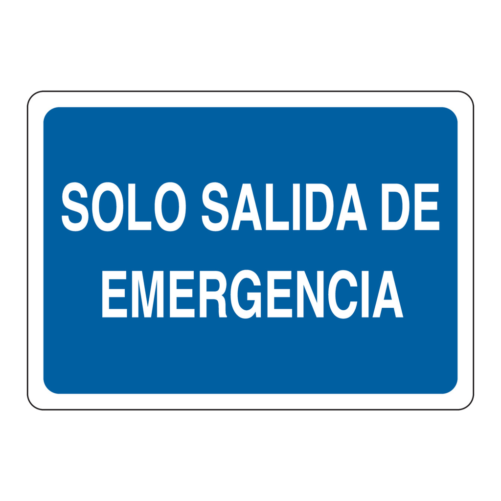 Brady EMERGENCY EXIT ONLY SOLO SALIDA DE EMERGENCIA Sign