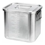 Daihan Science 7~24Lit Stainless-steel Graduated Rectangular Pot, with Lid & Handle<br>Anti-mag