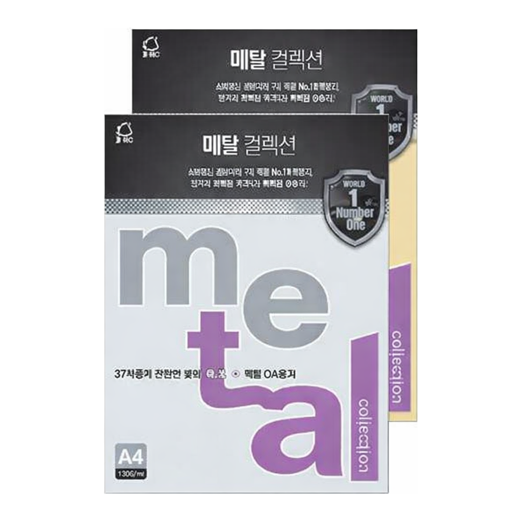 OFFICENEX 메탈컬렉션 (MK01/A4/ 120g/ 스노우메탈/ 10매/팩/삼원)