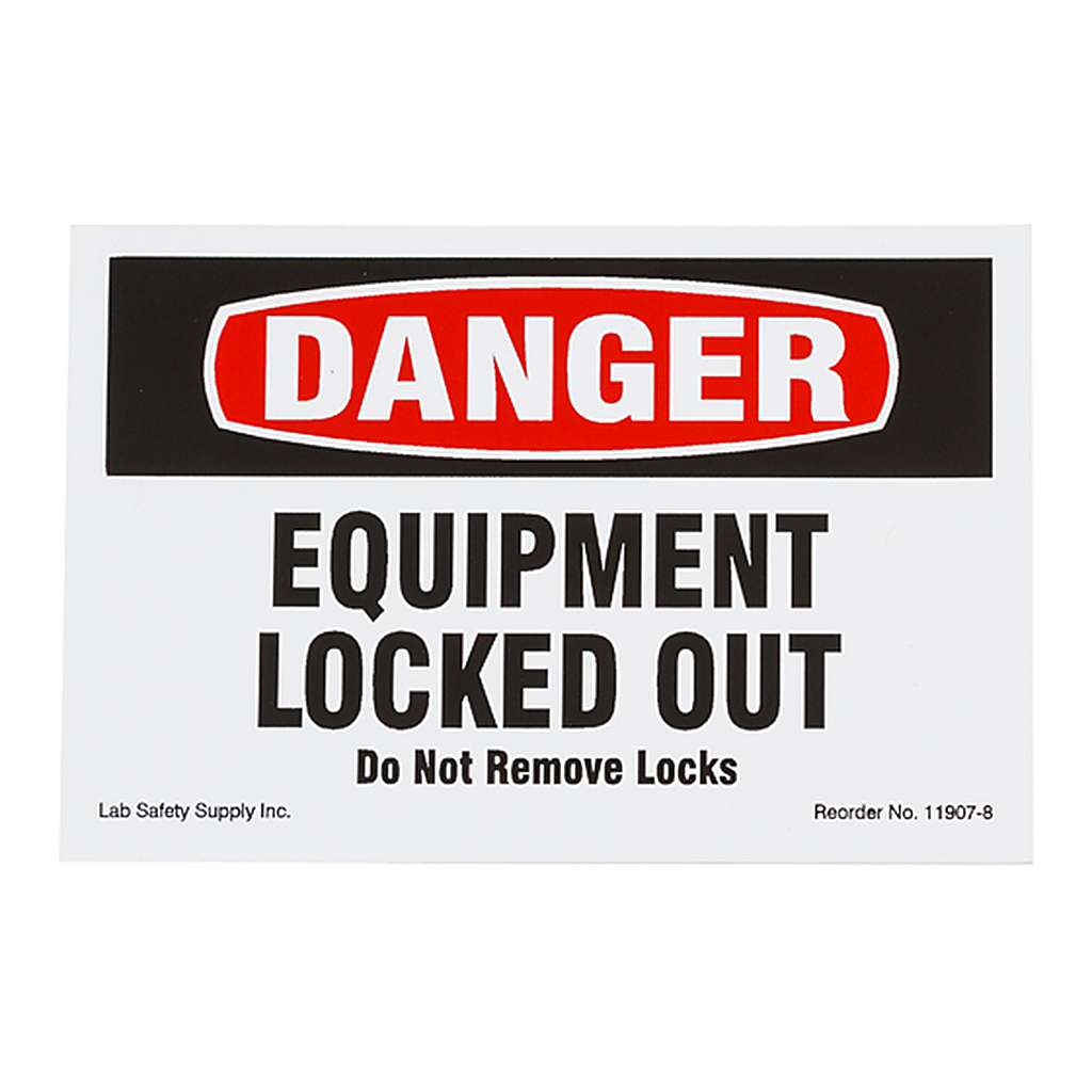Brady DANGER: Equipment Locked Out Do Not Remove Locks Sign