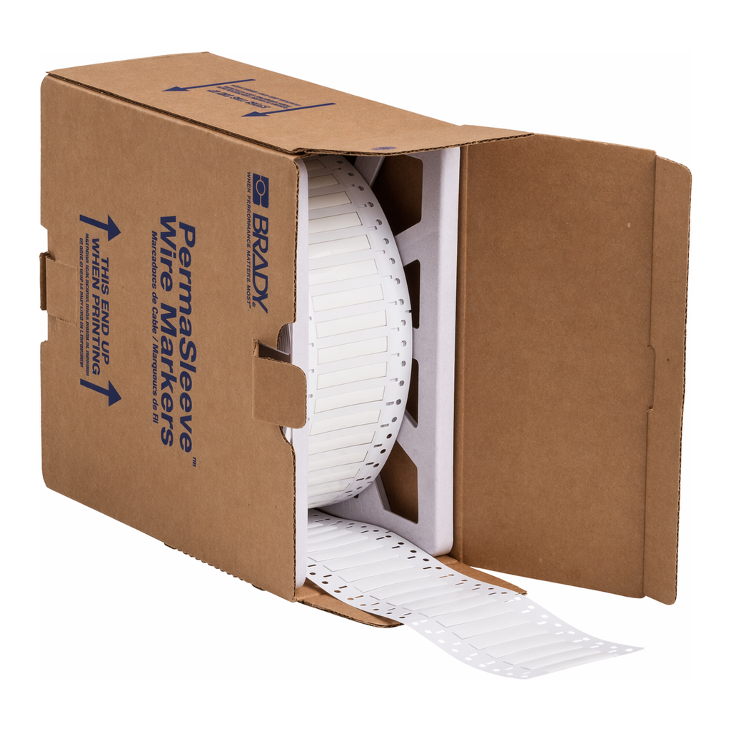 Brady PermaSleeve Low Smoke Zero Halogen Heat Shrink Labels, 3/16" Dia, for 3" Core Printers