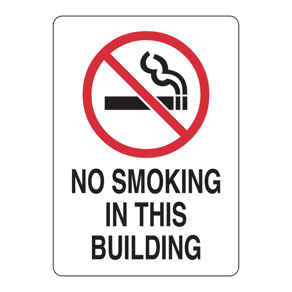 Brady No Smoking In This Building Sign