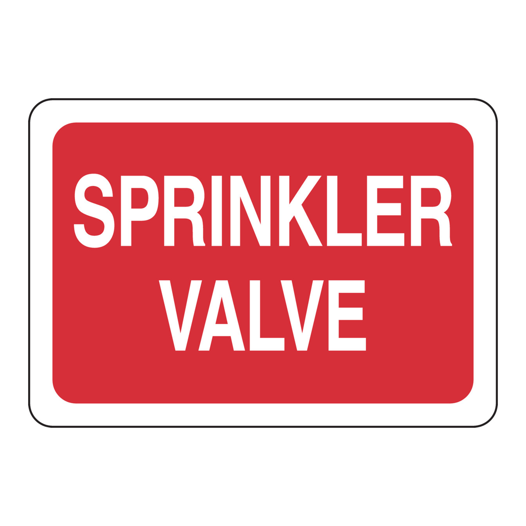 Brady Sprinkler Valve Sign