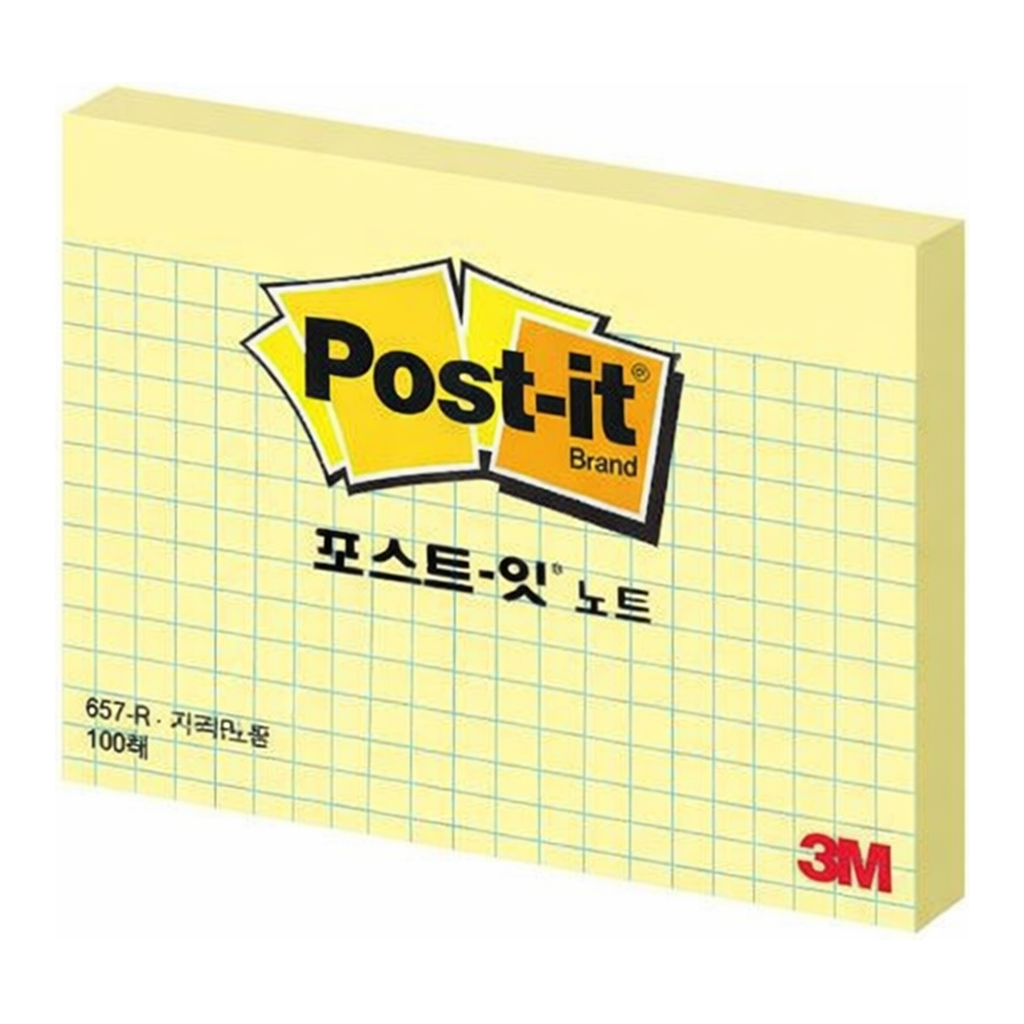 OFFICENEX 3M 포스트잇 657-R 격자 102x76mm