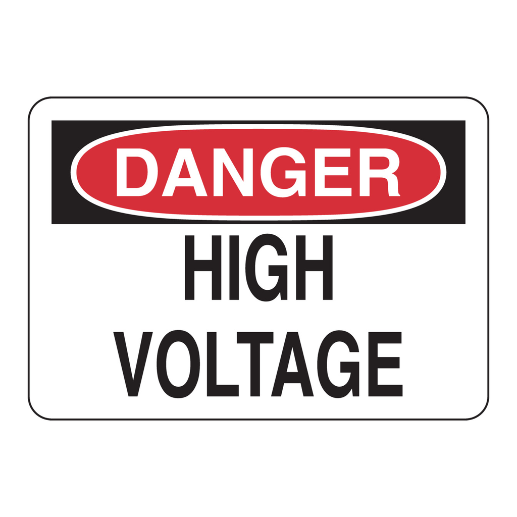 Brady DANGER High Voltage Sign