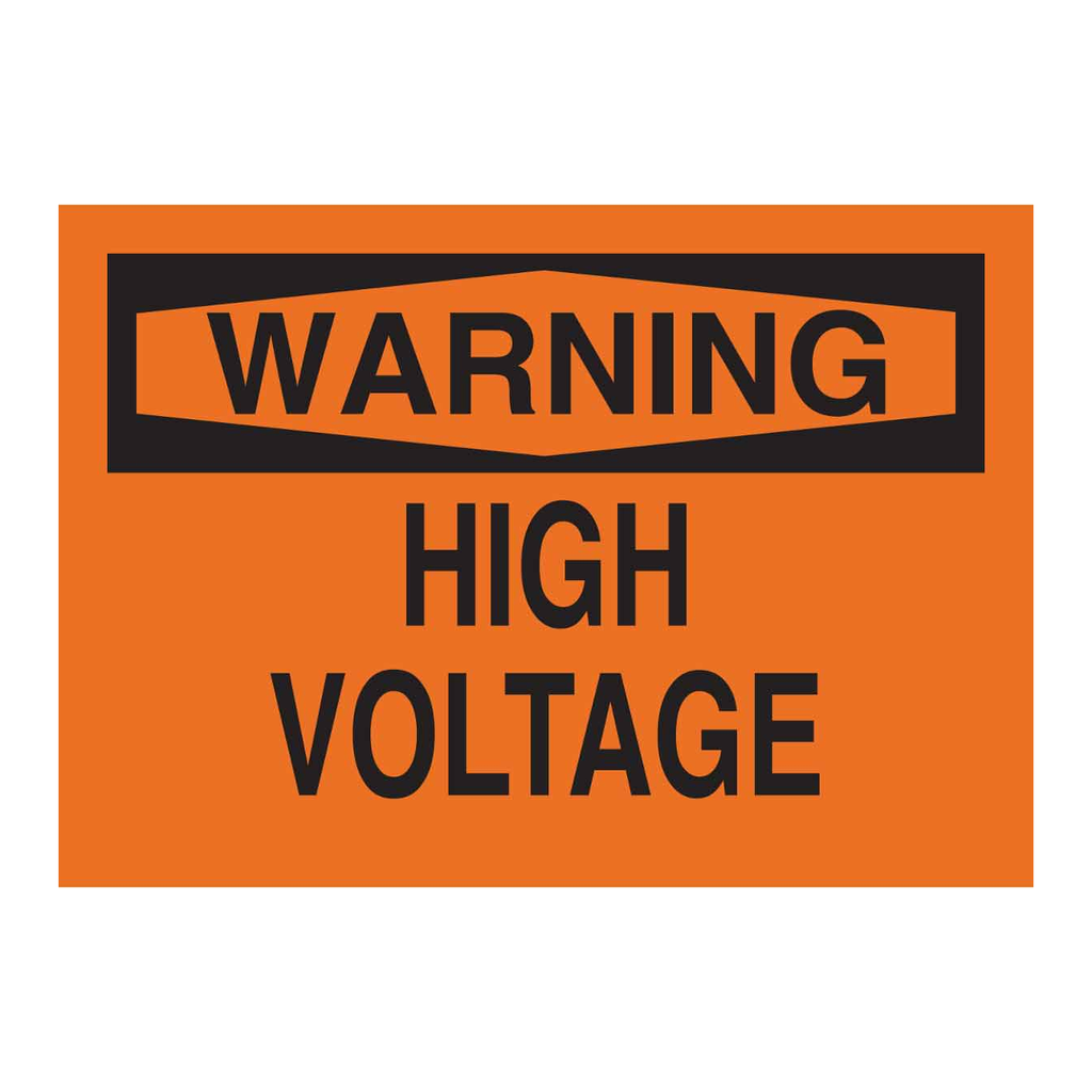 Brady WARNING High Voltage Sign