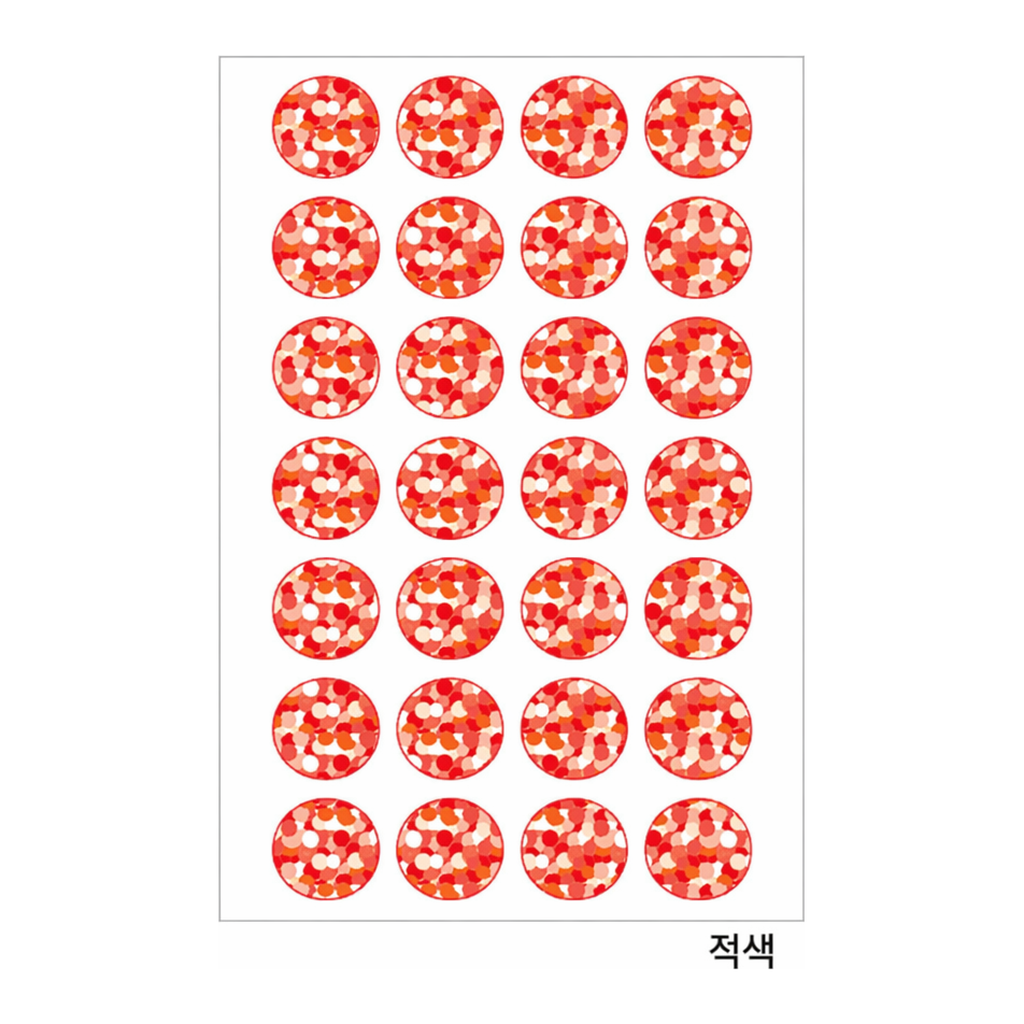 OFFICENEX 홀로그램견출지 20-7005R 적색(∮19 7장)