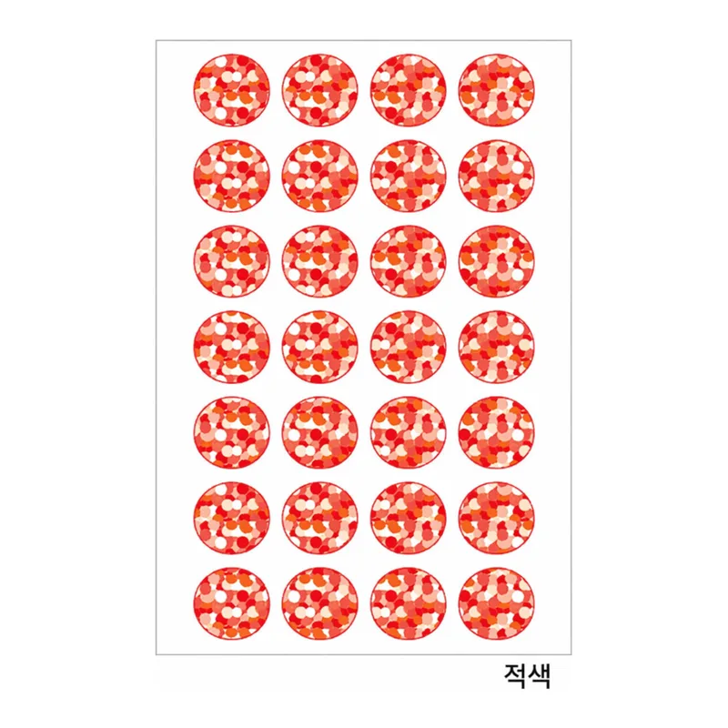 OFFICENEX 홀로그램견출지 20-7005R 적색(∮19 7장)